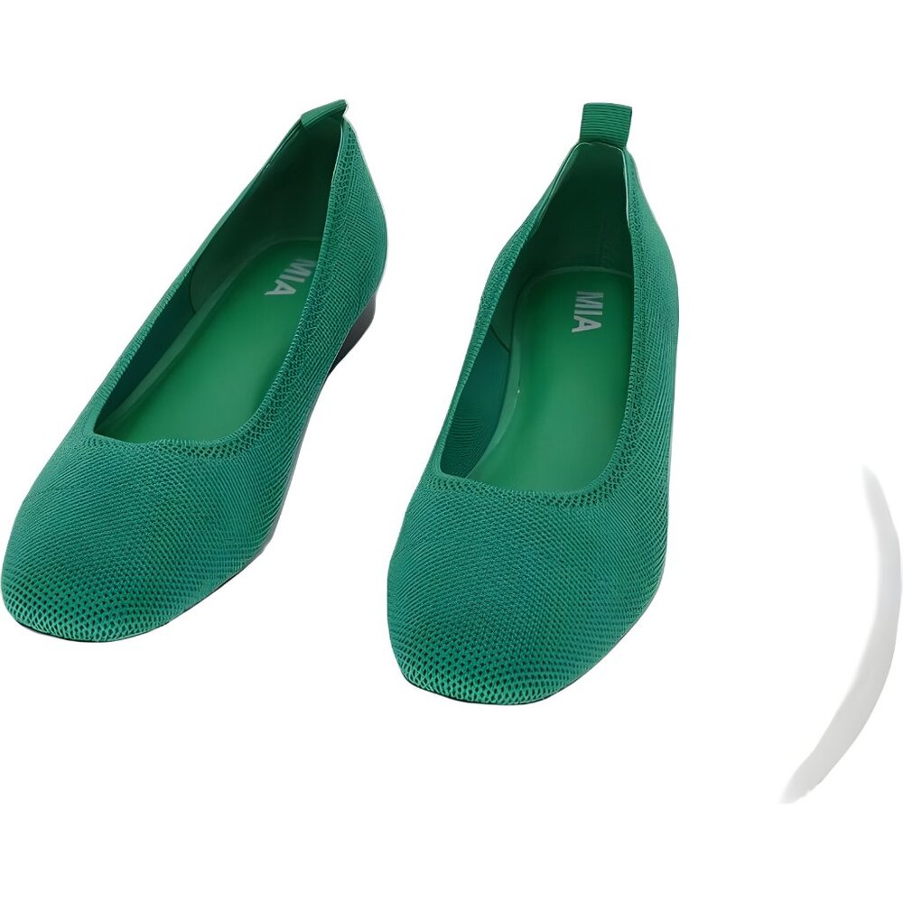 MIA Emerald Green Knit Ballet Flats - Picture 5 of 6